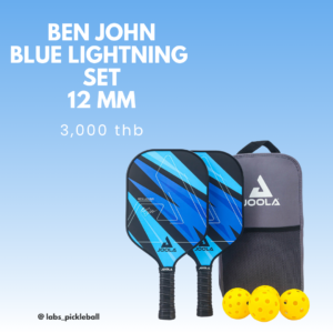 Ben Johns Pickleball Paddle Set – Blue Lightning